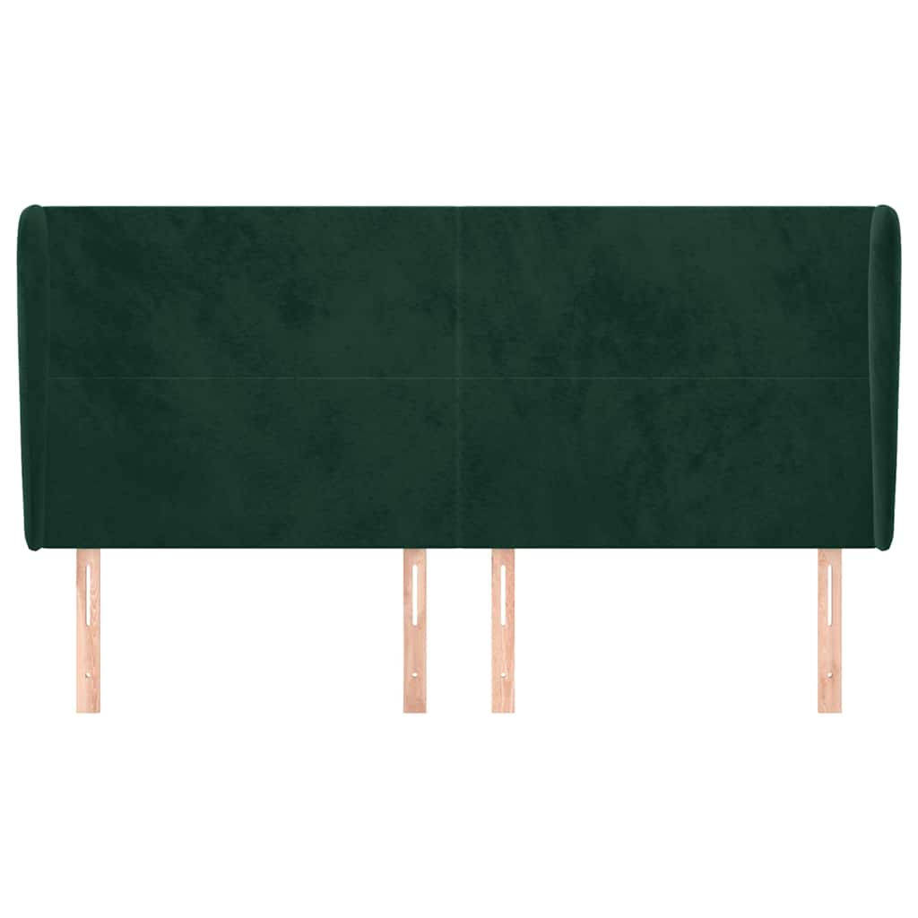 vidaXL Κεφαλάρι με Πτερύγια Πράσινο 163x23x118/128 εκ. Βελούδινο