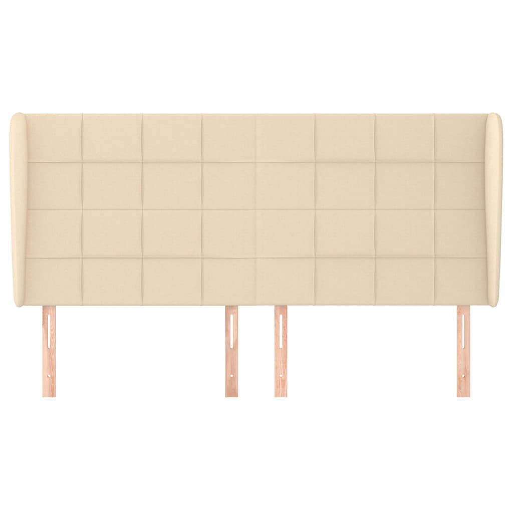 vidaXL Κεφαλάρι με Πτερύγια Κρεμ 183x23x118/128 εκ. Υφασμάτινο
