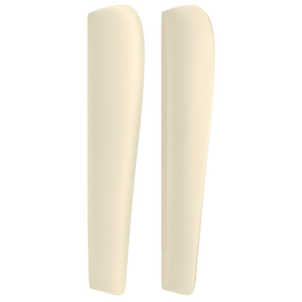 vidaXL Κεφαλάρι με Πτερύγια Κρεμ 93x23x118/128 εκ. Συνθετικό Δέρμα