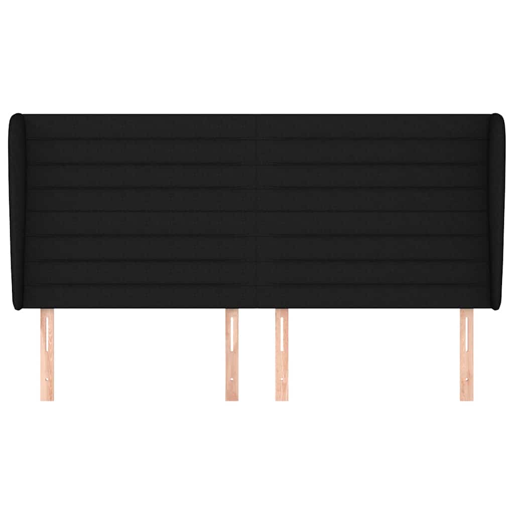 vidaXL Κεφαλάρι με Πτερύγια Μαύρο 163x23x118/128 εκ. Υφασμάτινο