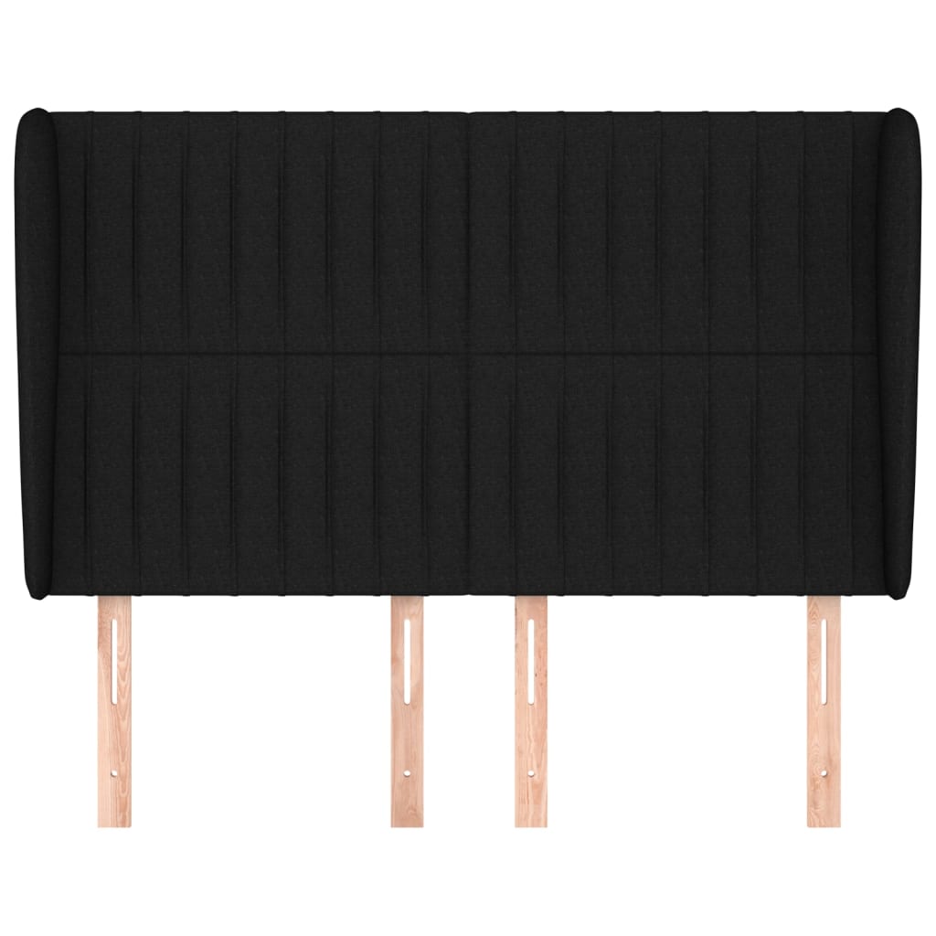 vidaXL Κεφαλάρι με Πτερύγια Μαύρο 147x23x118/128 εκ. Υφασμάτινο