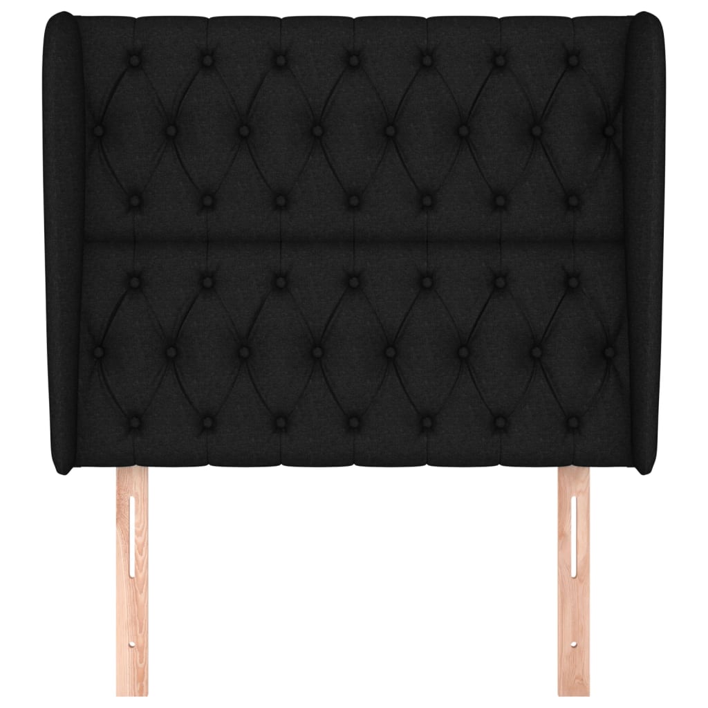 vidaXL Κεφαλάρι με Πτερύγια Μαύρο 103x23x118/128 εκ. Υφασμάτινο