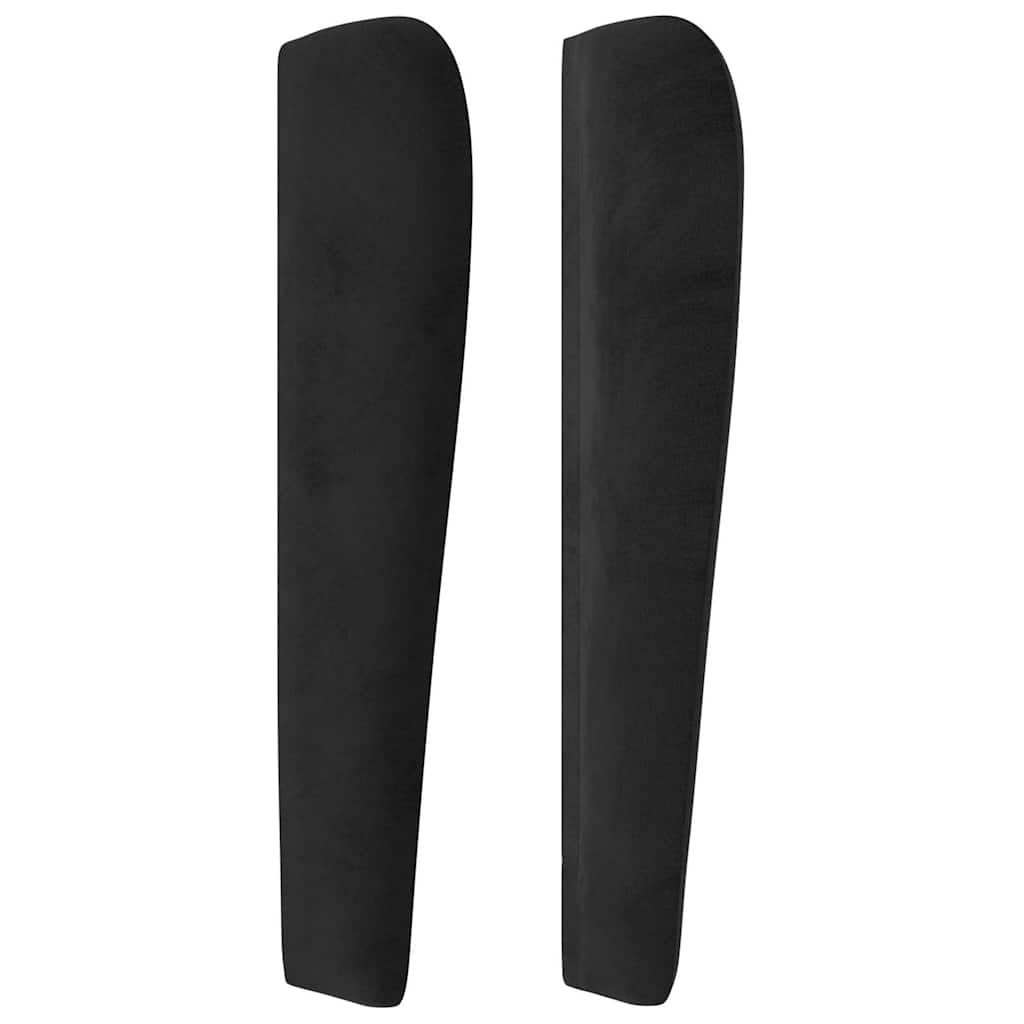 vidaXL Κεφαλάρι με Πτερύγια Μαύρο 93 x 23 x 118/128 εκ. Βελούδινο