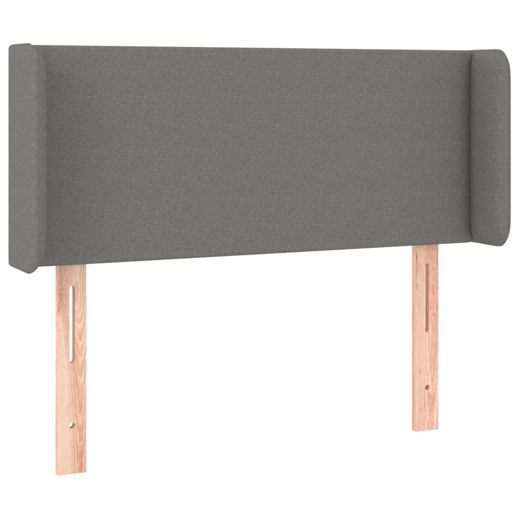 vidaXL Κεφαλάρι με Πτερύγια Σκούρο Γκρι 83x16x78/88 εκ. Υφασμάτινο