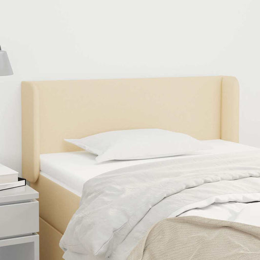 vidaXL Κεφαλάρι με Πτερύγια Κρεμ 83x16x78/88 εκ. Υφασμάτινο
