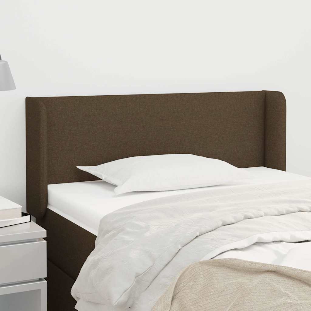vidaXL Κεφαλάρι με Πτερύγια Σκούρο Καφέ 103x16x78/88 εκ. Υφασμάτινο