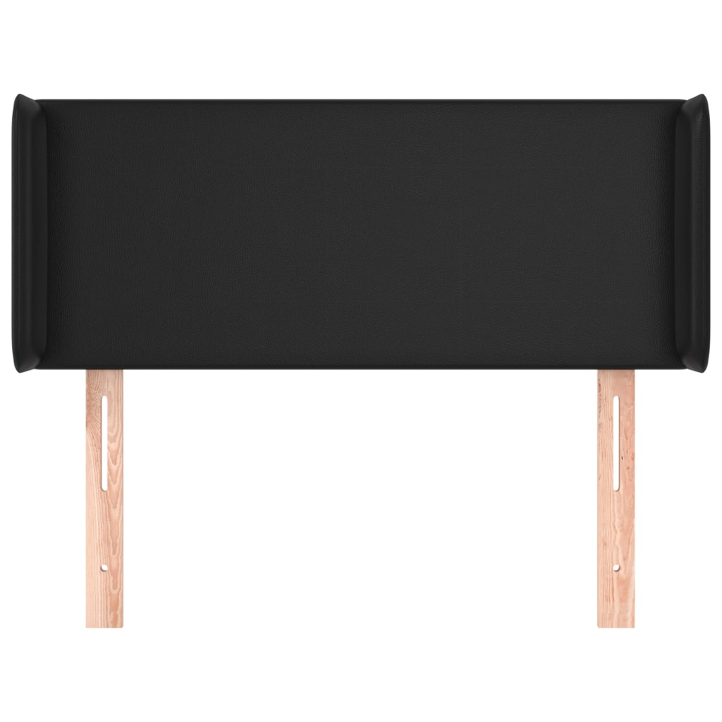 vidaXL Κεφαλάρι με Πτερύγια Μαύρο 93x16x78/88 εκ. Συνθετικό Δέρμα