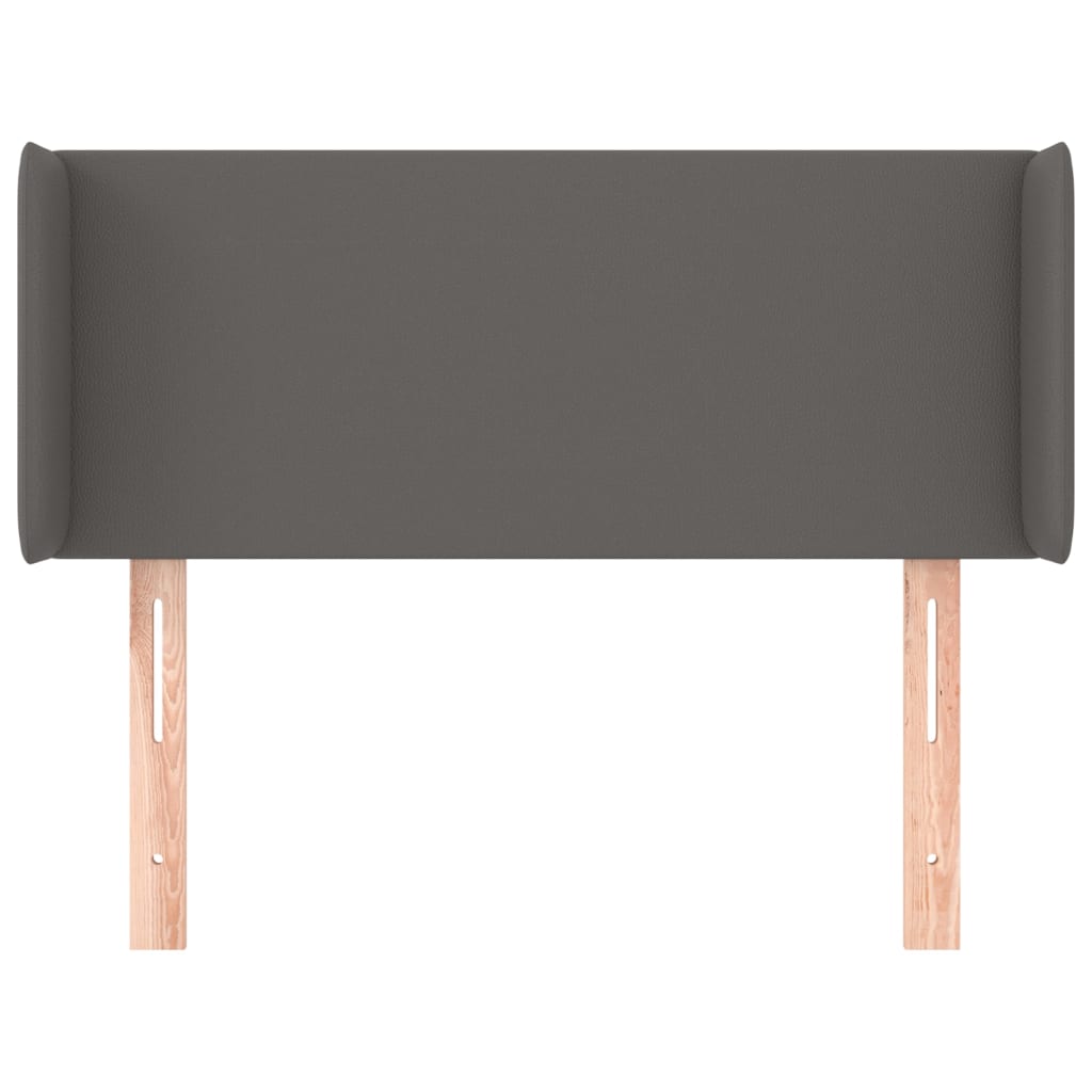 vidaXL Κεφαλάρι με Πτερύγια Γκρι 103x16x78/88 εκ. Συνθετικό Δέρμα