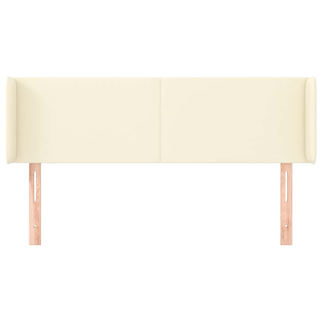 vidaXL Κεφαλάρι με Πτερύγια Κρεμ 147x16x78/88 εκ. Συνθετικό Δέρμα