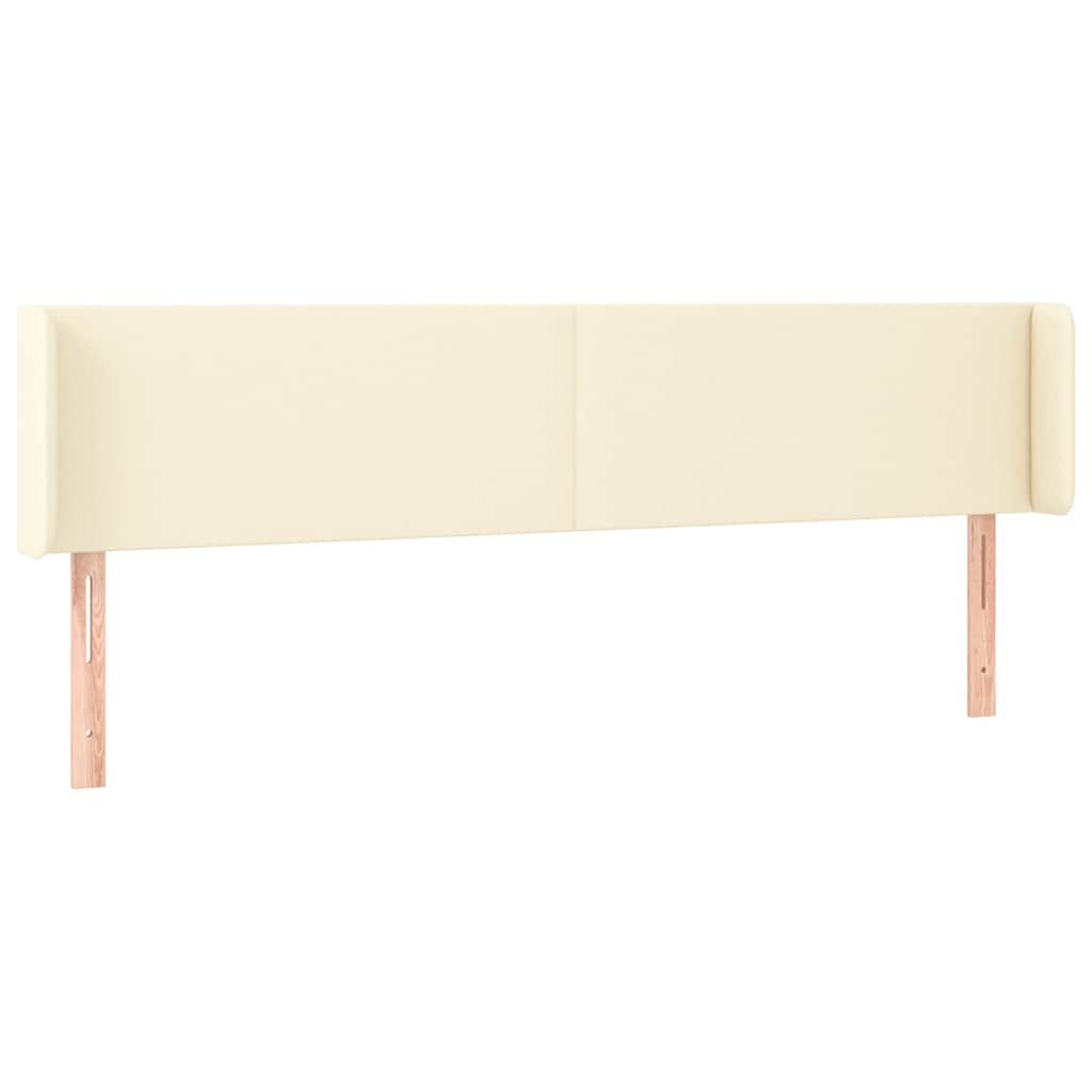 vidaXL Κεφαλάρι με Πτερύγια Κρεμ 183x16x78/88 εκ. Συνθετικό Δέρμα