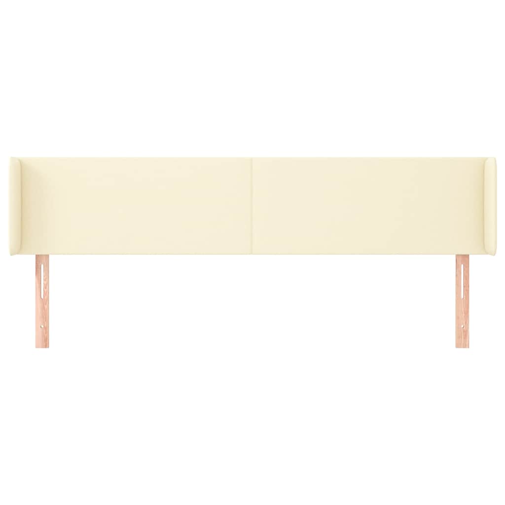 vidaXL Κεφαλάρι με Πτερύγια Κρεμ 183x16x78/88 εκ. Συνθετικό Δέρμα