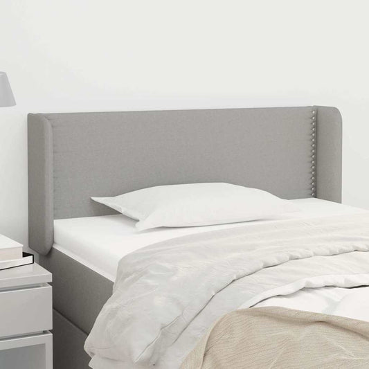 vidaXL Κεφαλάρι με Πτερύγια Ανοιχτό Γκρι 83x16x78/88 εκ. Υφασμάτινο