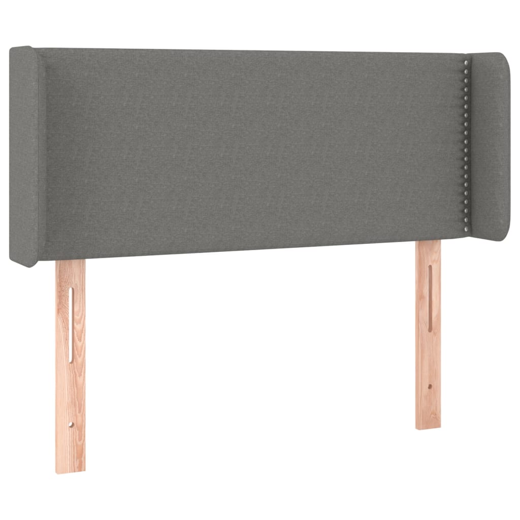 vidaXL Κεφαλάρι με Πτερύγια Σκούρο Γκρι 103x16x78/88 εκ. Υφασμάτινο