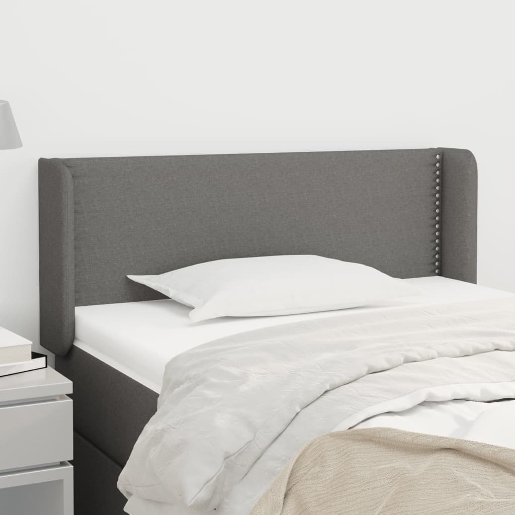 vidaXL Κεφαλάρι με Πτερύγια Σκούρο Γκρι 103x16x78/88 εκ. Υφασμάτινο