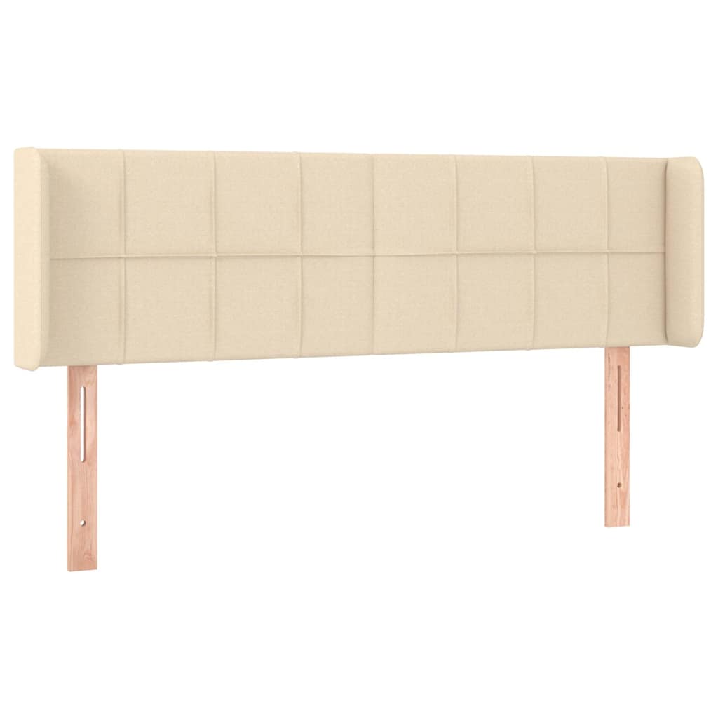 vidaXL Κεφαλάρι με Πτερύγια Κρεμ 147x16x78/88 εκ. Υφασμάτινο