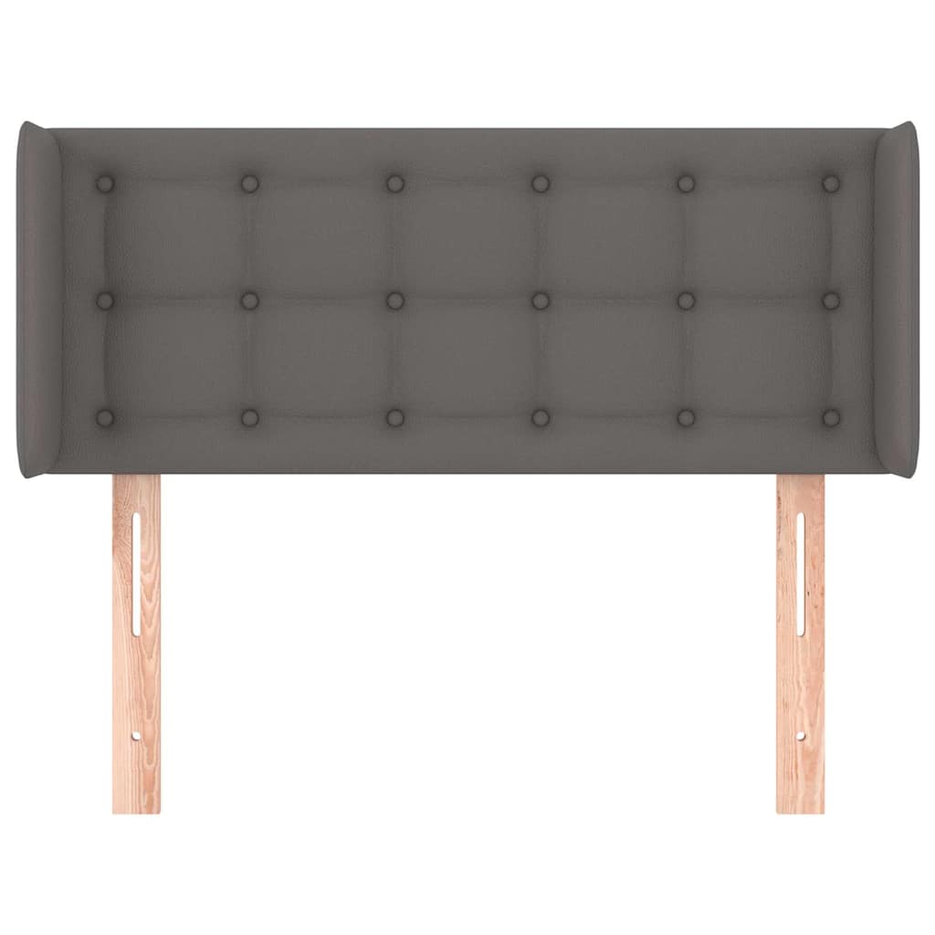 vidaXL Κεφαλάρι με Πτερύγια Γκρι 83x16x78/88 εκ. Συνθετικό Δέρμα