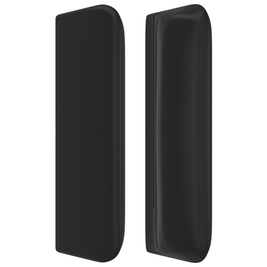 vidaXL Κεφαλάρι με Πτερύγια Μαύρο 203x16x78/88 εκ. Συνθετικό Δέρμα