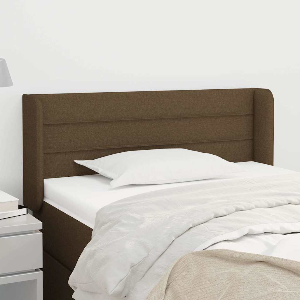 vidaXL Κεφαλάρι με Πτερύγια Σκούρο Καφέ 93x16x78/88 εκ. Υφασμάτινο
