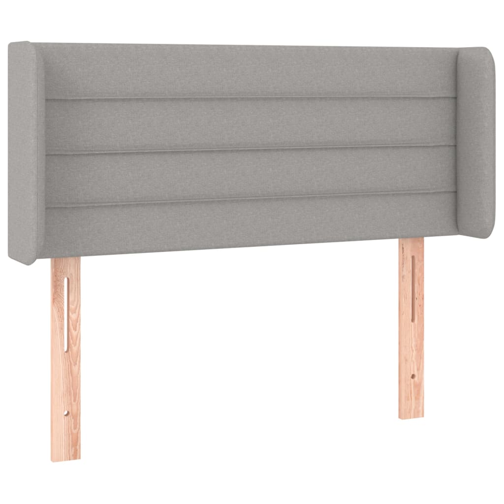 vidaXL Κεφαλάρι με Πτερύγια Ανοιχτό Γκρι 103x16x78/88 εκ. Υφασμάτινο