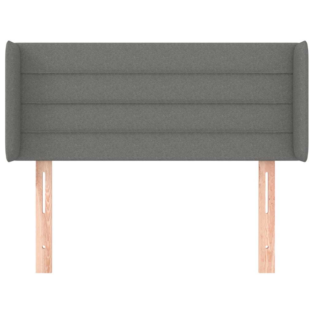 vidaXL Κεφαλάρι με Πτερύγια Σκούρο Γκρι 103x16x78/88 εκ. Υφασμάτινο