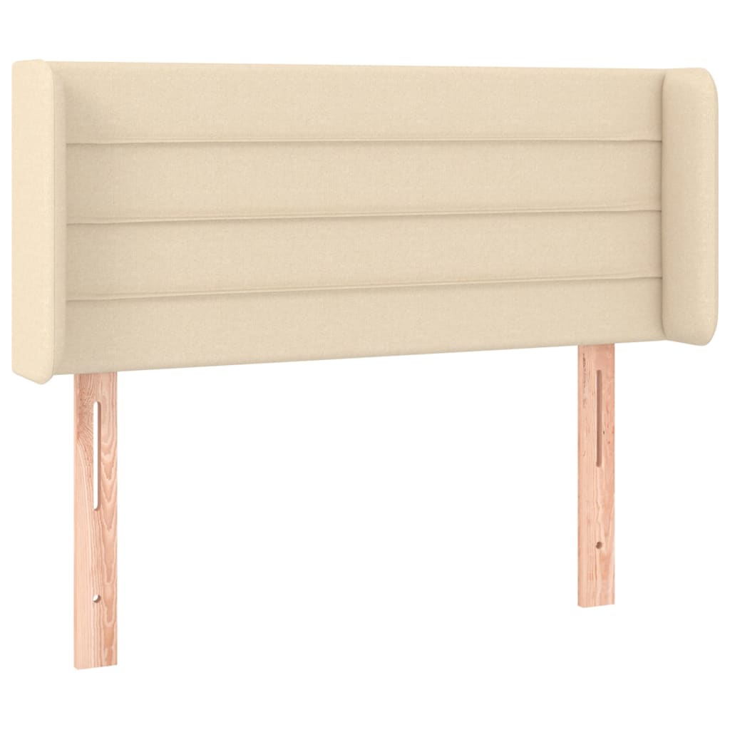 vidaXL Κεφαλάρι με Πτερύγια Κρεμ 103x16x78/88 εκ. Υφασμάτινο