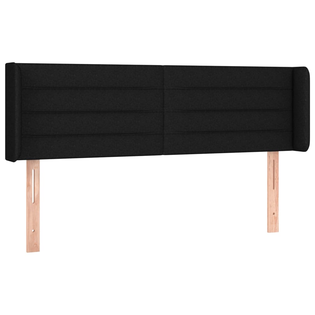 vidaXL Κεφαλάρι με Πτερύγια Μαύρο 147x16x78/88 εκ. Υφασμάτινο