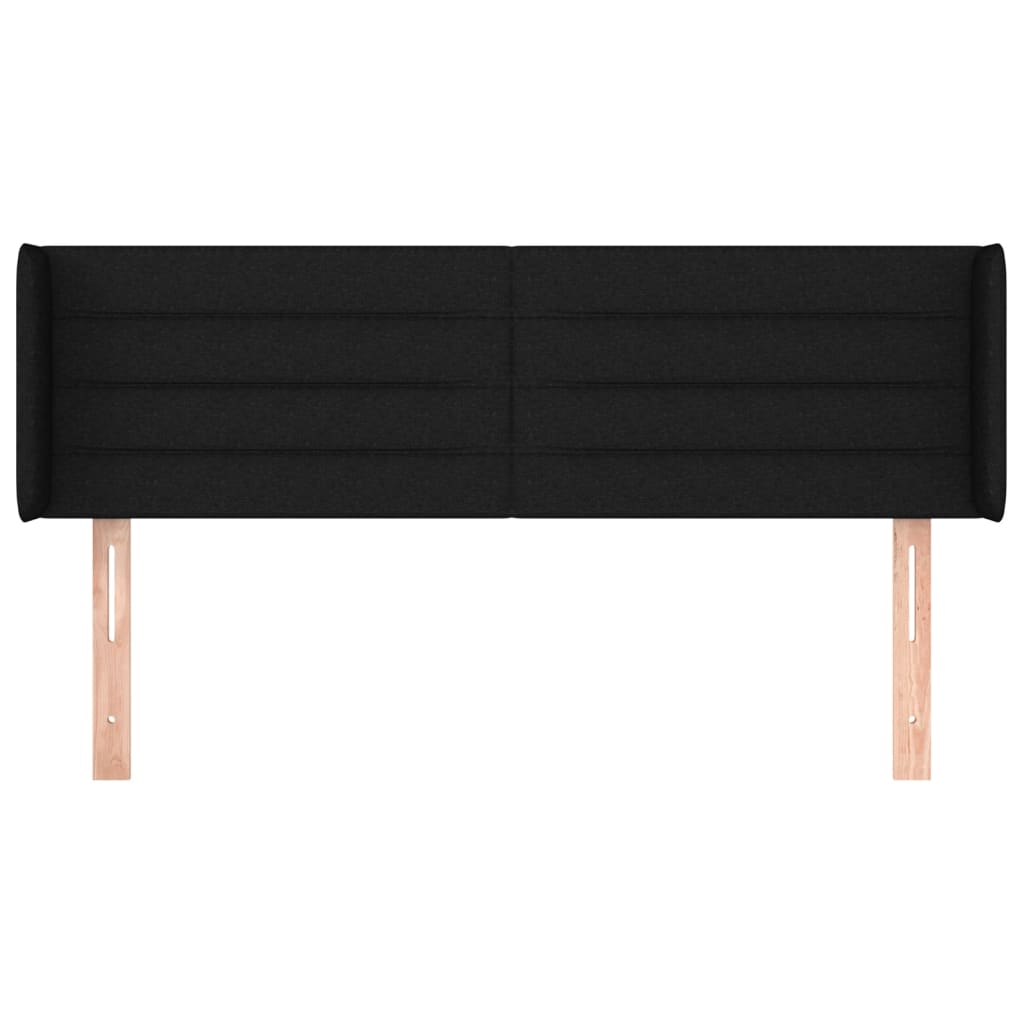 vidaXL Κεφαλάρι με Πτερύγια Μαύρο 147x16x78/88 εκ. Υφασμάτινο