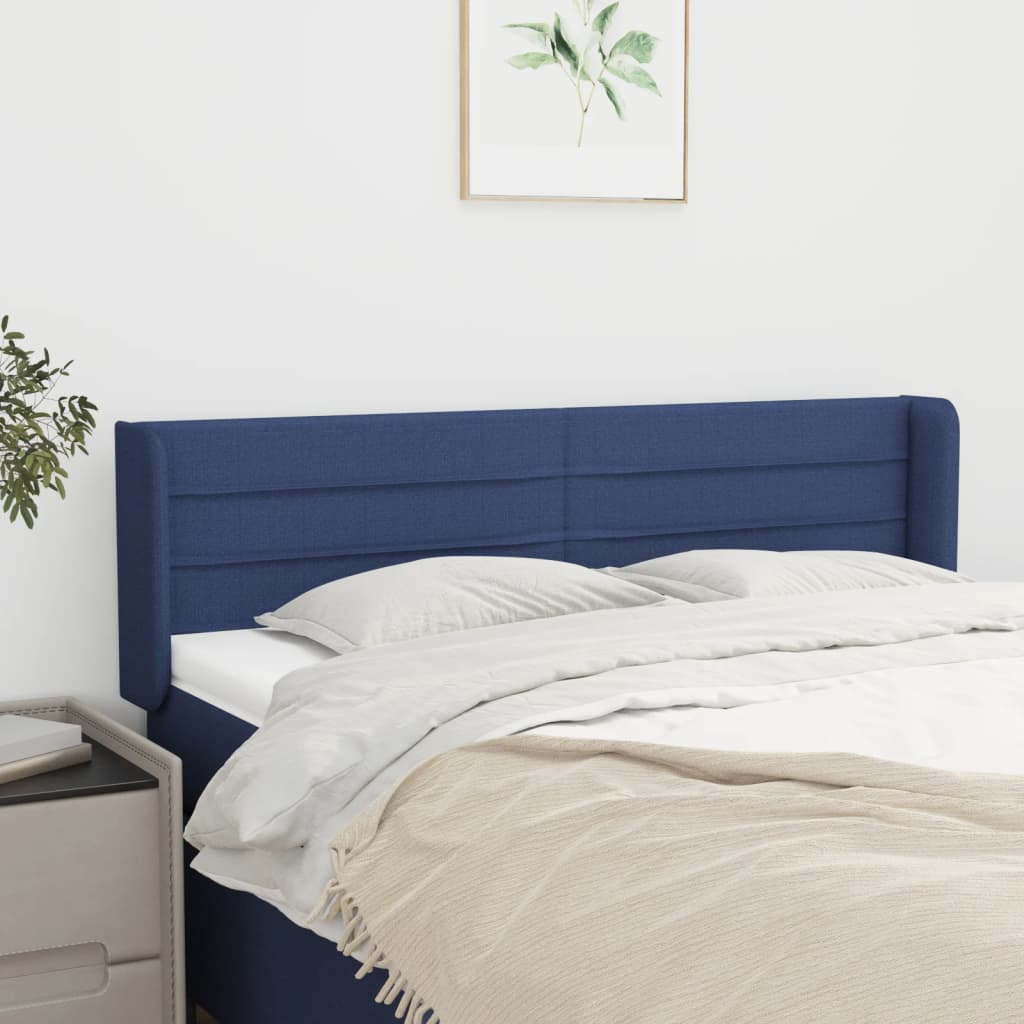 vidaXL Κεφαλάρι με Πτερύγια Μπλε 147x16x78/88 εκ. Υφασμάτινο
