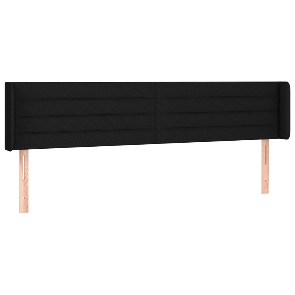 vidaXL Κεφαλάρι με Πτερύγια Μαύρο 163x16x78/88 εκ. Υφασμάτινο
