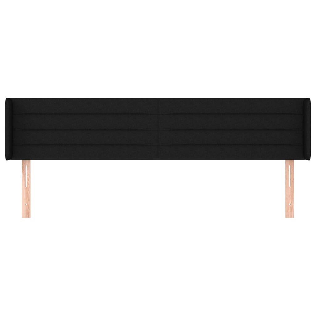 vidaXL Κεφαλάρι με Πτερύγια Μαύρο 163x16x78/88 εκ. Υφασμάτινο
