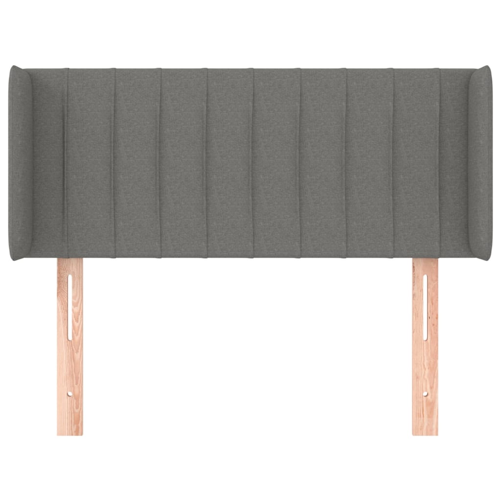 vidaXL Κεφαλάρι με Πτερύγια Σκούρο Γκρι 93x16x78/88 εκ. Υφασμάτινο