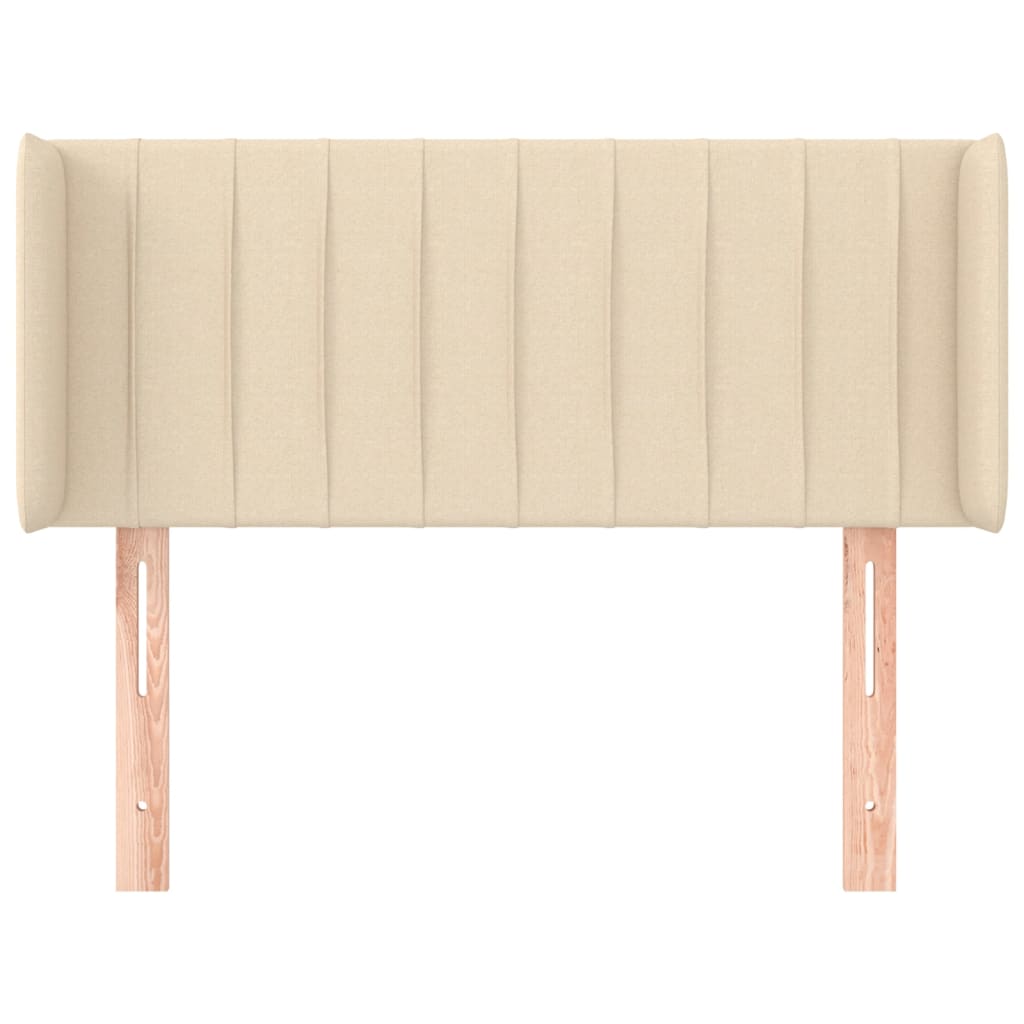 vidaXL Κεφαλάρι με Πτερύγια Κρεμ 103x16x78/88 εκ. Υφασμάτινο