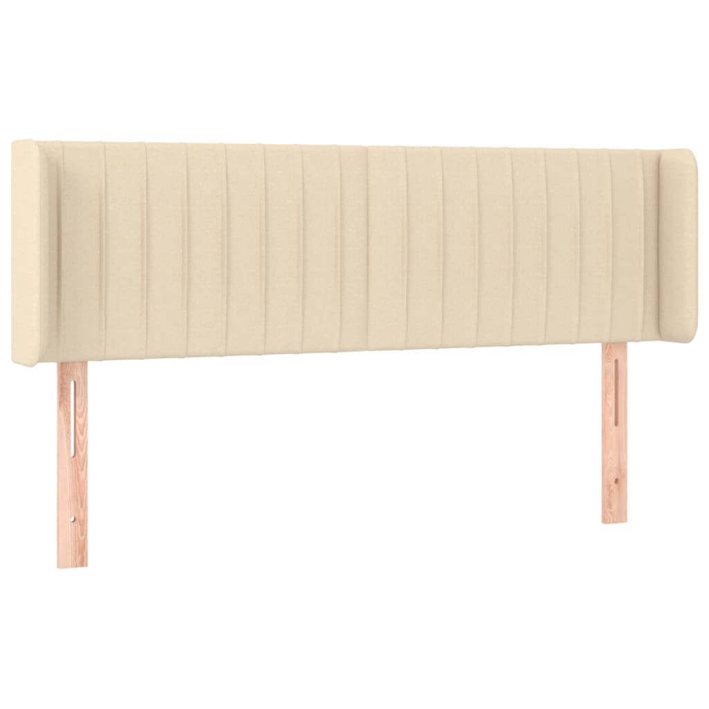 vidaXL Κεφαλάρι με Πτερύγια Κρεμ 147x16x78/88 εκ. Υφασμάτινο