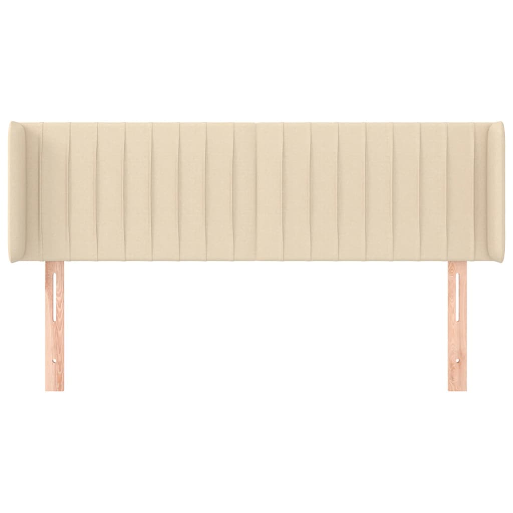 vidaXL Κεφαλάρι με Πτερύγια Κρεμ 147x16x78/88 εκ. Υφασμάτινο