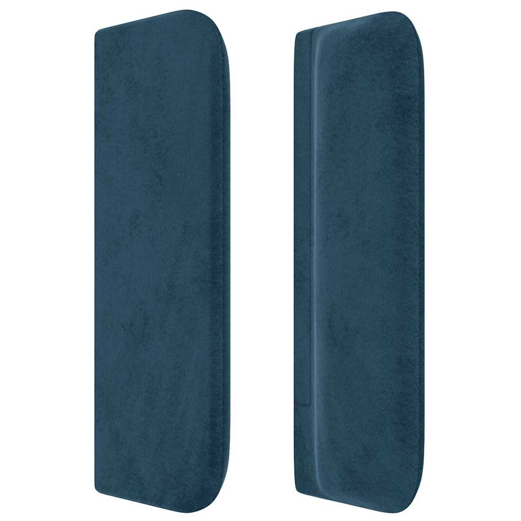 vidaXL Κεφαλάρι με Πτερύγια Σκούρο Μπλε 183x16x78/88 εκ. Βελούδινο