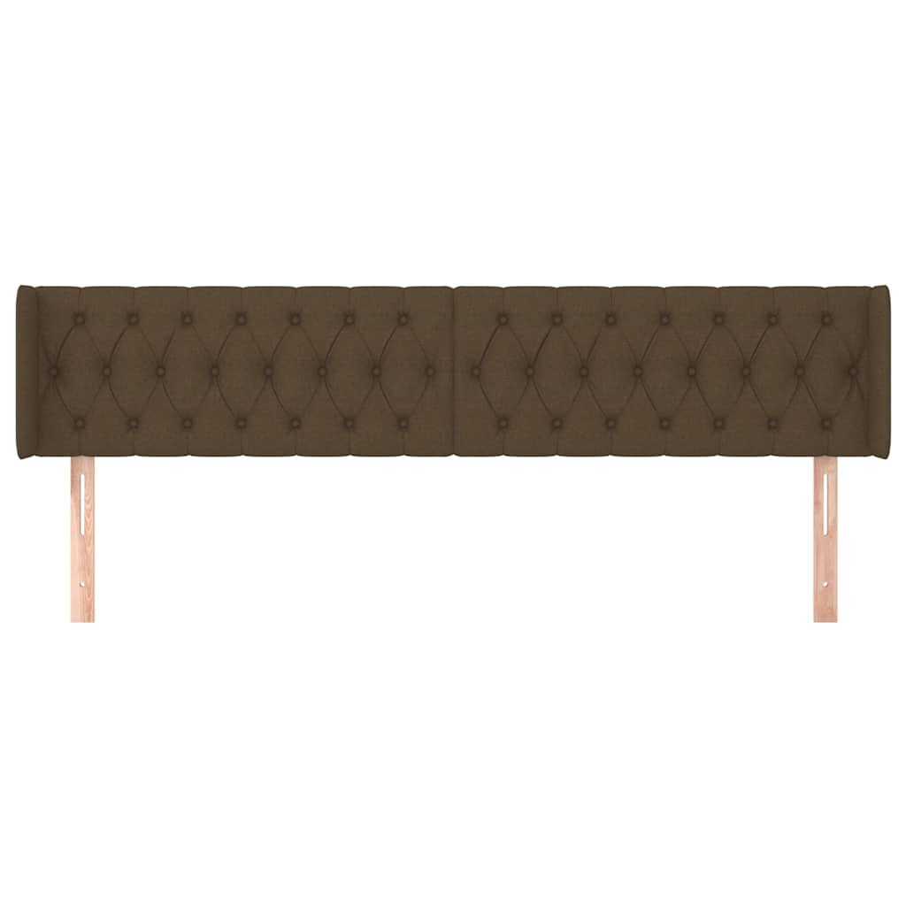 vidaXL Κεφαλάρι με Πτερύγια Σκούρο Καφέ 183x16x78/88 εκ. Υφασμάτινο