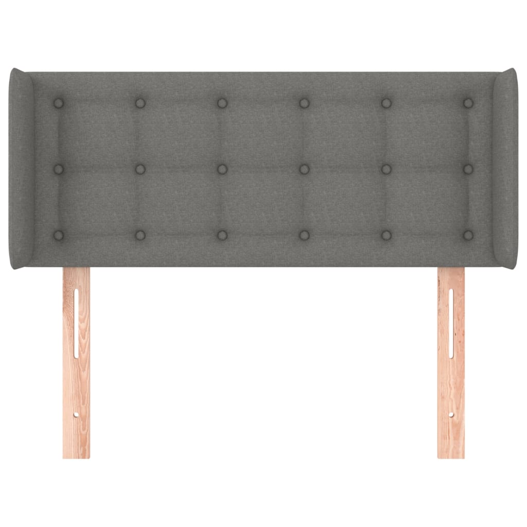 vidaXL Κεφαλάρι με Πτερύγια Σκούρο Γκρι 103x16x78/88 εκ. Υφασμάτινο