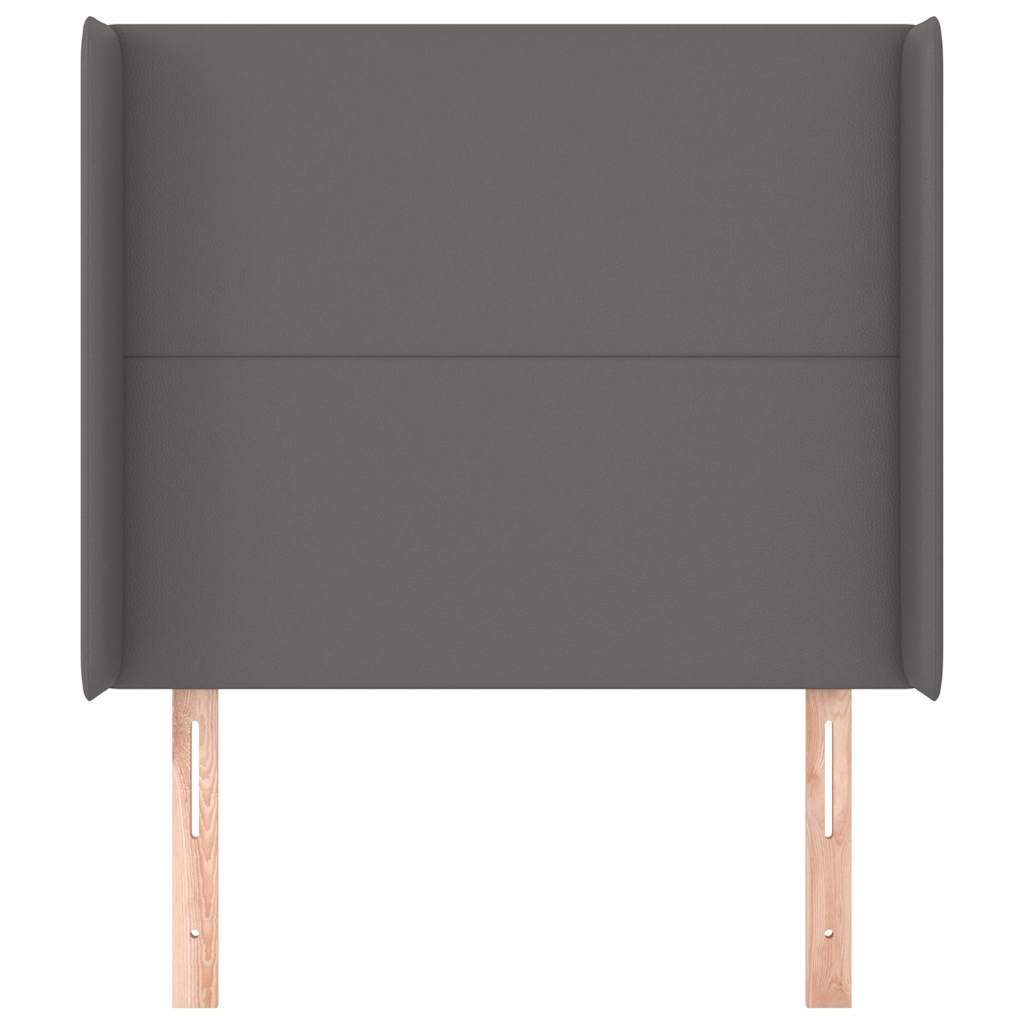 vidaXL Κεφαλάρι με ΠτερύγιαΓκρι 93x16x118/128 εκ. Συνθετικό Δέρμα