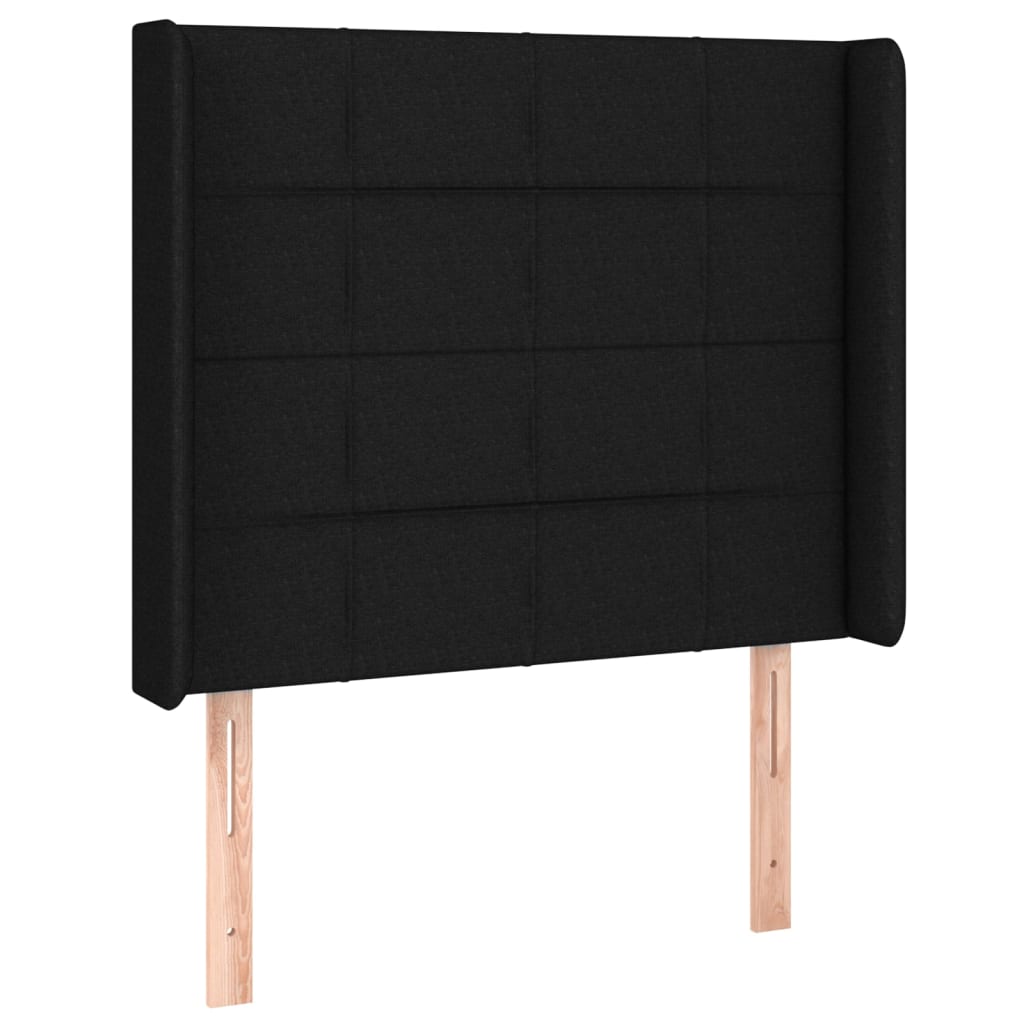 vidaXL Κεφαλάρι με Πτερύγια Μαύρο 93x16x118/128 εκ. Υφασμάτινο