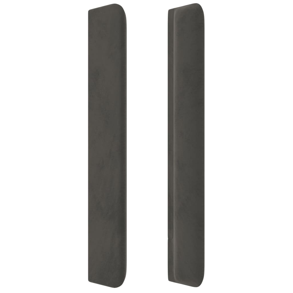 vidaXL Κεφαλάρι με Πτερύγια Σκούρο Γκρι 147x16x118/128εκ.Βελούδινο