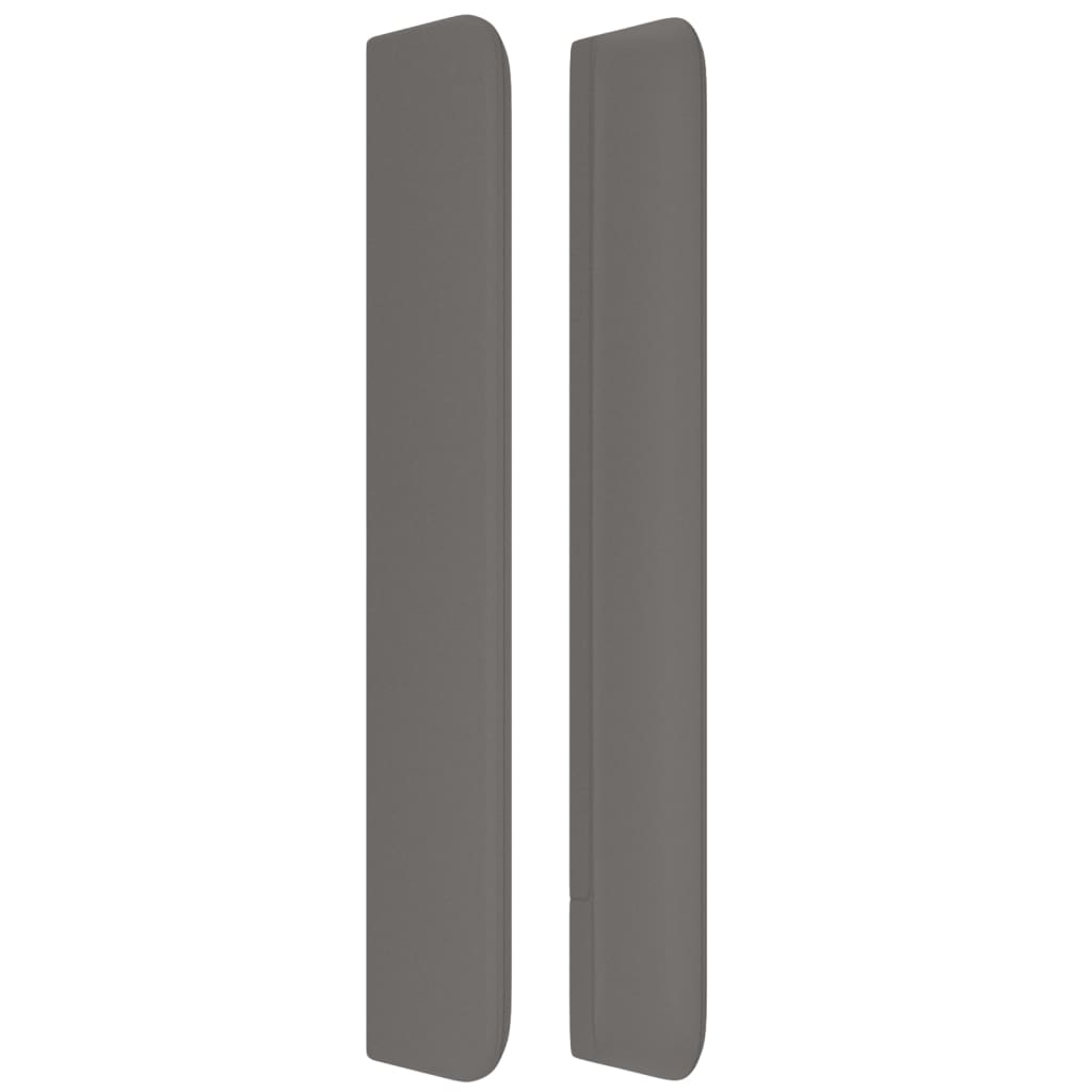 vidaXL Κεφαλάρι με Πτερύγια Γκρι 203x16x118/128 εκ. Συνθετικό Δέρμα