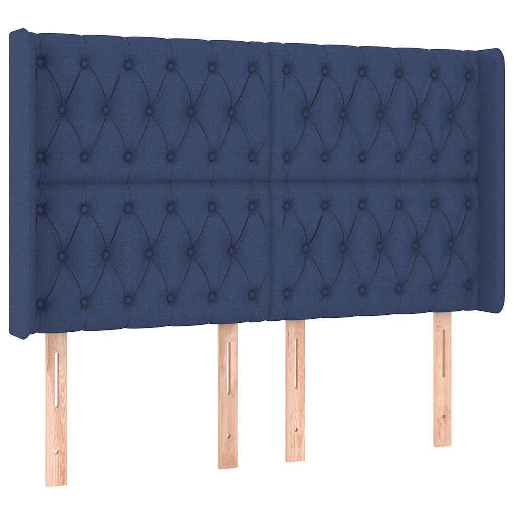 vidaXL Κεφαλάρι με Πτερύγια Μπλε 163x16x118/128 εκ. Υφασμάτινο
