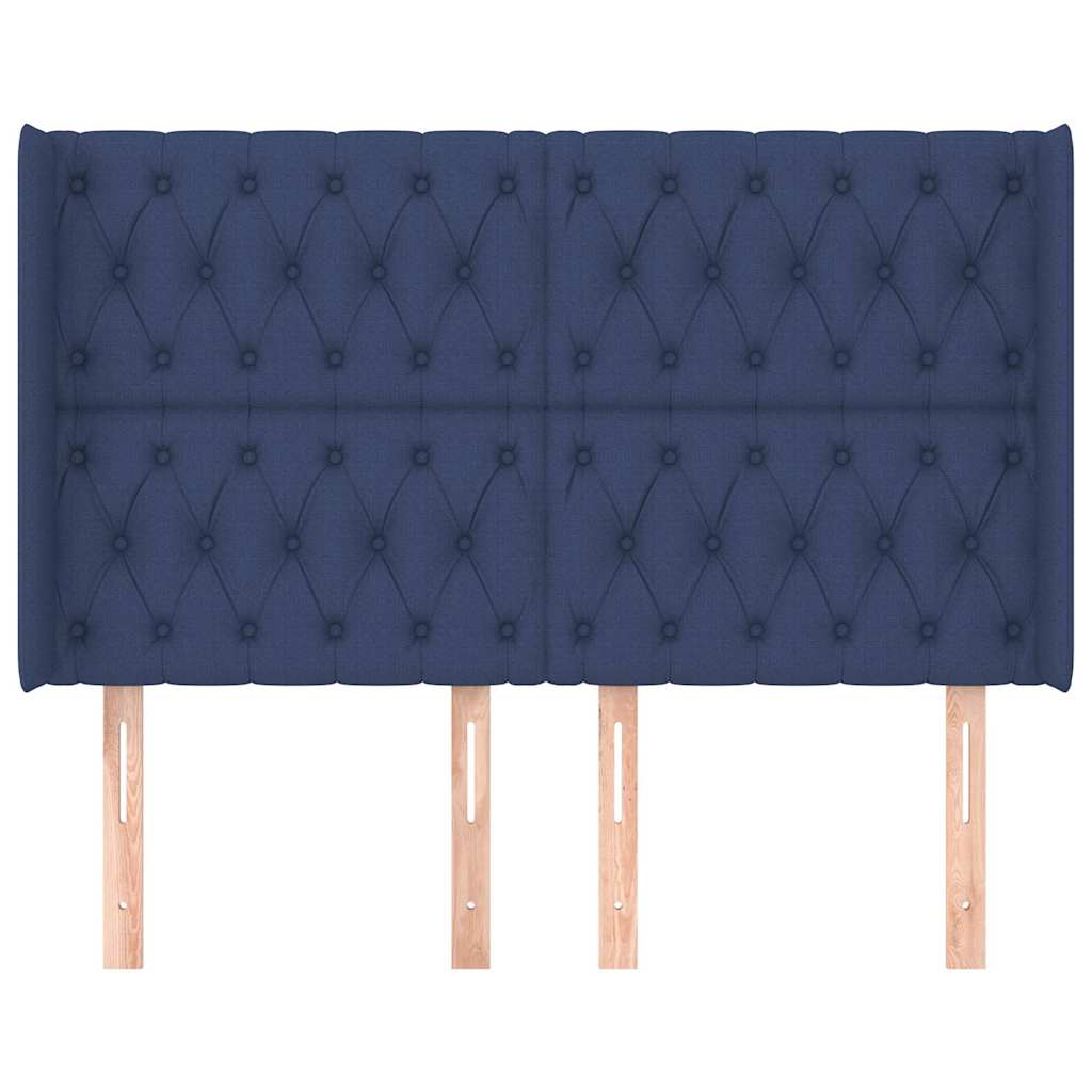 vidaXL Κεφαλάρι με Πτερύγια Μπλε 163x16x118/128 εκ. Υφασμάτινο