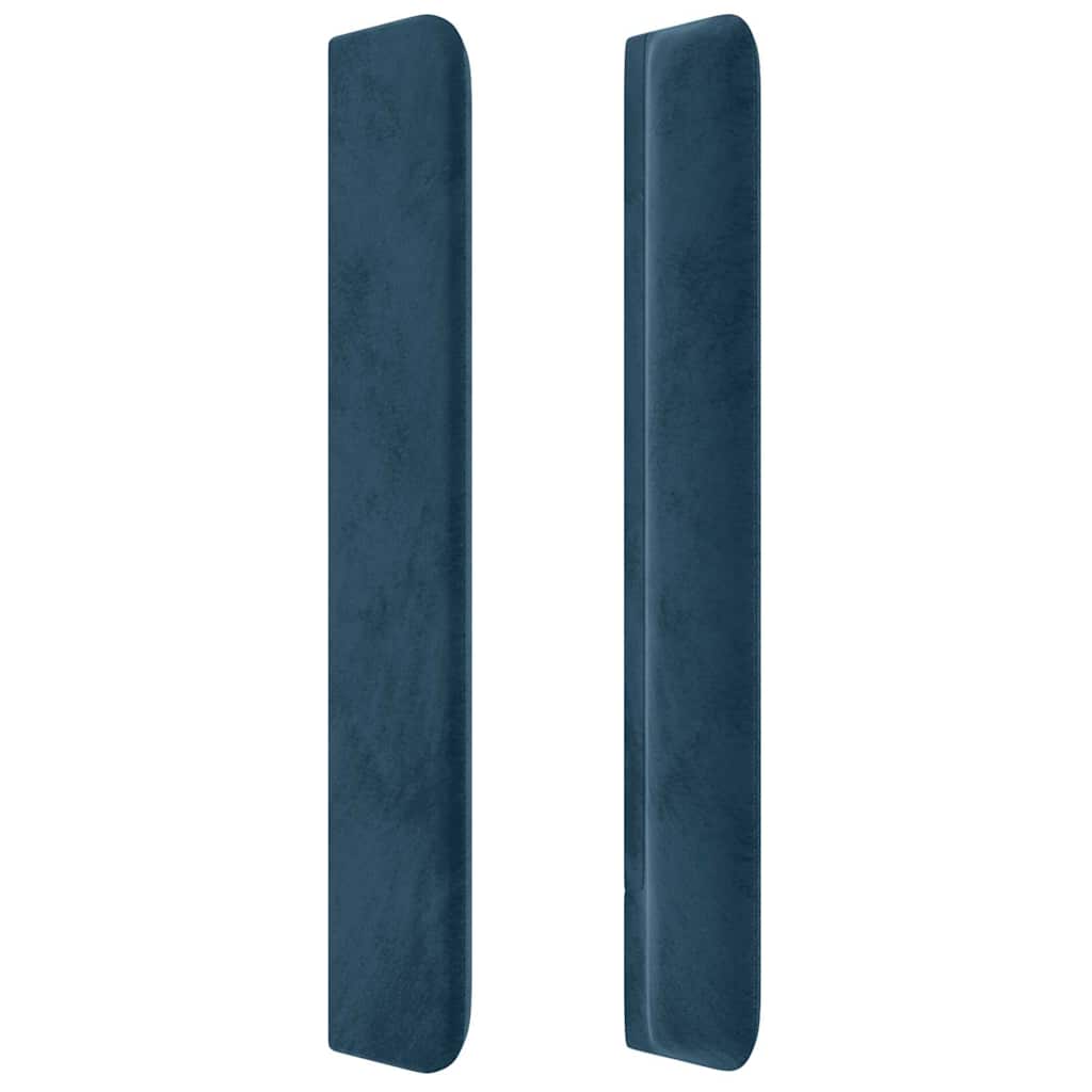 vidaXL Κεφαλάρι με Πτερύγια Σκούρο Μπλε163x16x118/128 εκ. Βελούδινο