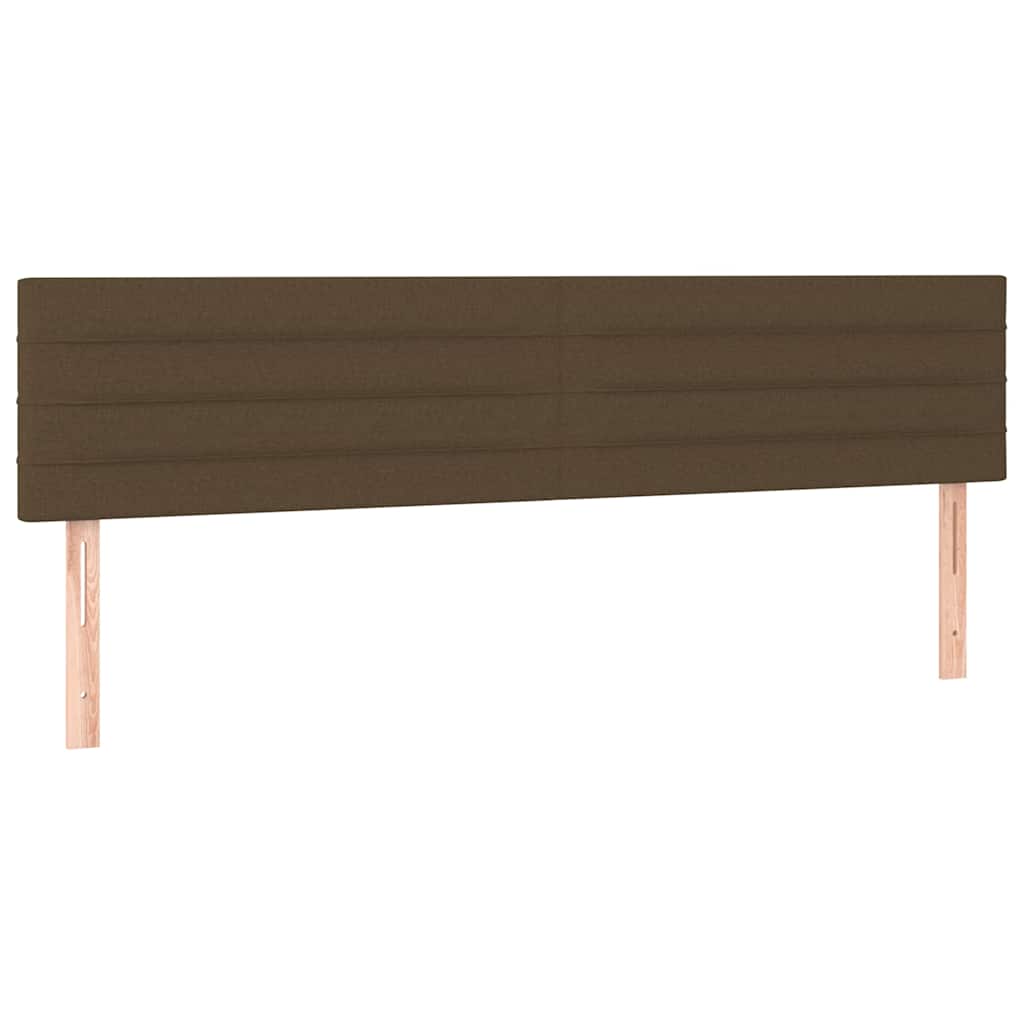 vidaXL Κεφαλάρι Κρεβατιού LED Σκούρο Καφέ 200x5x78/88 εκ. Υφασμάτινο