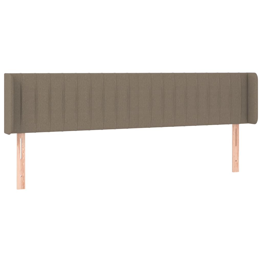 vidaXL Κεφαλάρι Κρεβατιού LED Taupe 163x16x78/88 εκ. Υφασμάτινο
