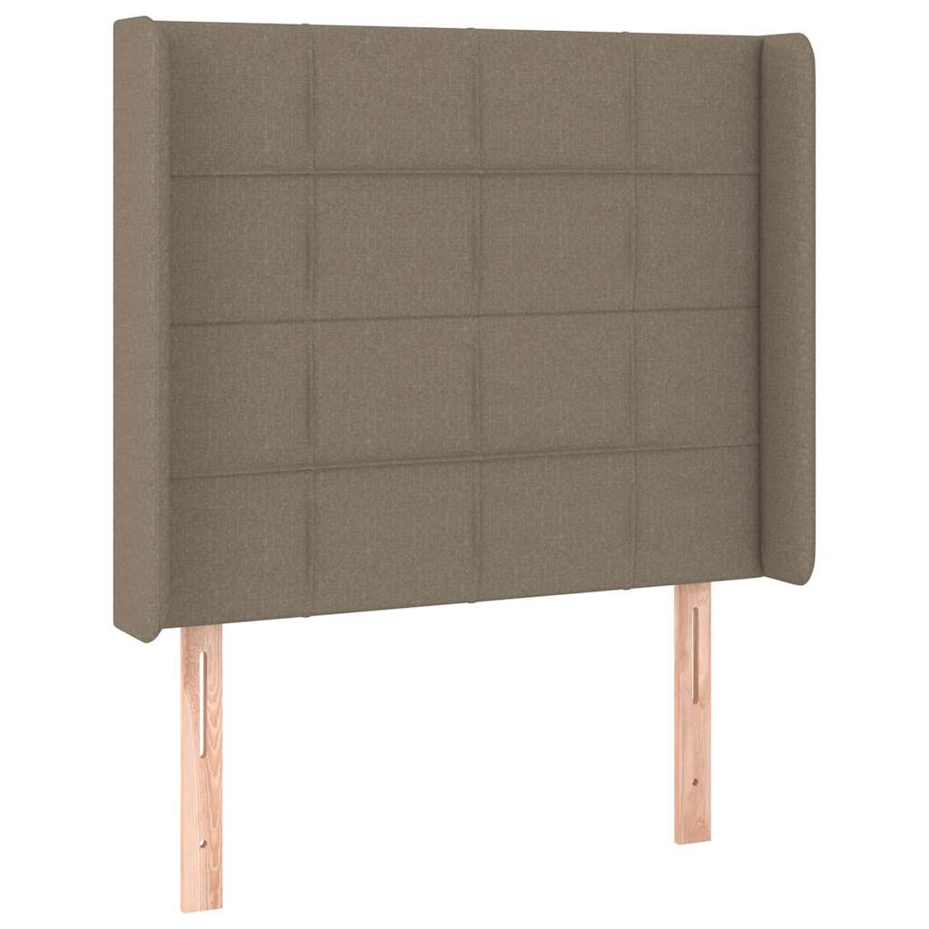 vidaXL Κεφαλάρι Κρεβατιού LED Taupe 103x16x118/128 εκ. Υφασμάτινο