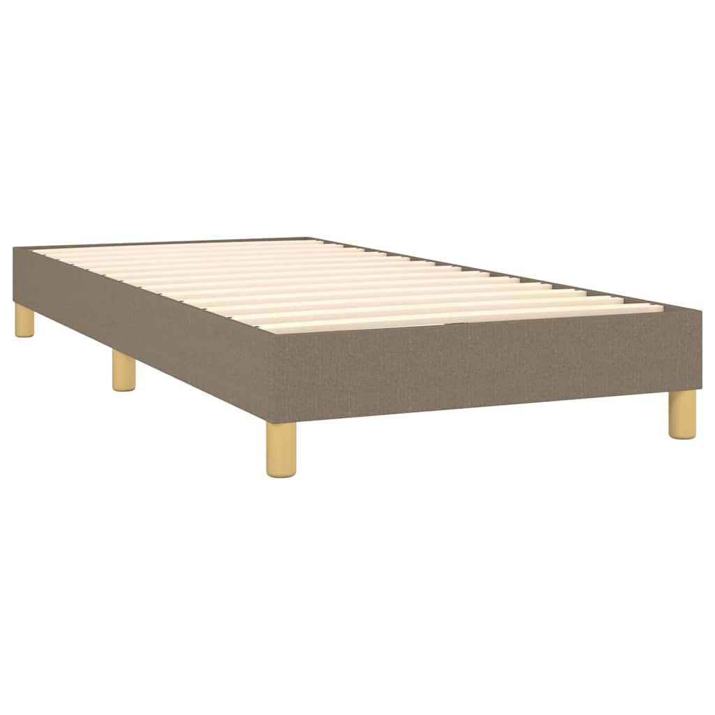 vidaXL Κρεβάτι Boxspring με Στρώμα Taupe 80x200 εκ. Υφασμάτινο