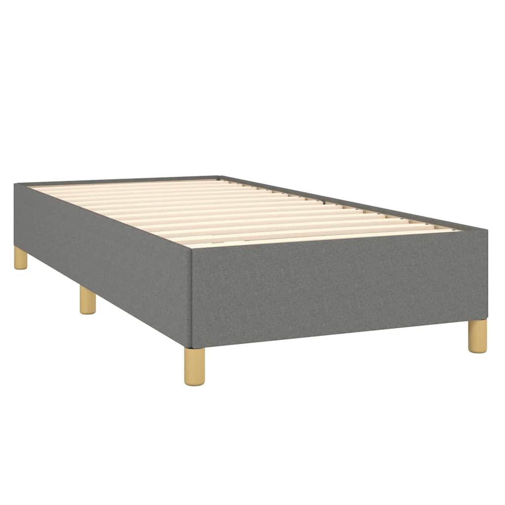 vidaXL Κρεβάτι Boxspring με Στρώμα Σκούρο Γκρι 100x200 εκ. Υφασμάτινο