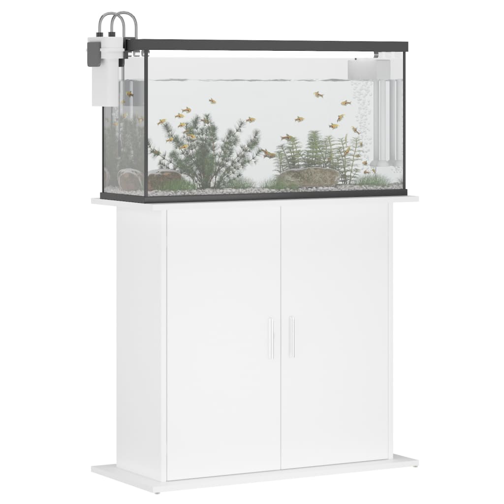 vidaXL Βάση Ενυδρείου Λευκή 81 x 36 x 73 εκ. από Επεξεργασμένο Ξύλο